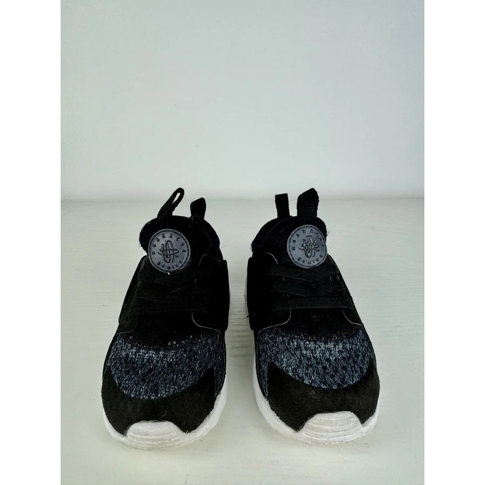 Nike Huarache Run Ultra Black White Toddler Sneakers Boys Girls Size 6C Baby Kid - Picture 4 of 8
